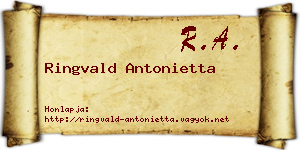 Ringvald Antonietta névjegykártya